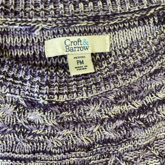 Croft and Borrow Purple Sweater size Petite Medium - Picture 3 of 4